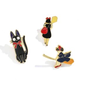 Kiki‘s Delivery Service Brooch Pin – Studio Ghibli Enamel Pin & Metal Brooch Collection