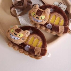 Catbus Coin Purse Keychain – Studio Ghibli "My Neighbor Totoro" Zippered Plush Pouch