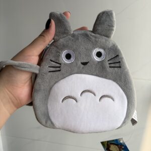 Totoro Large-Capacity Plush Wristlet Pouch – Studio Ghibli "My Neighbor Totoro" Portable Storage Bag